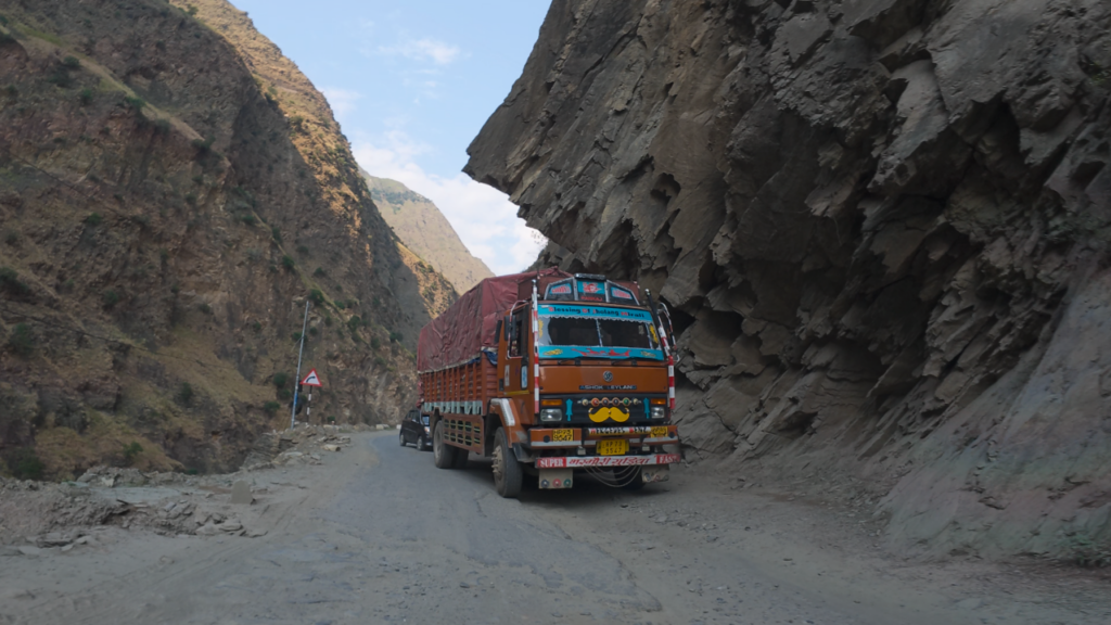 Mountain road between Chamba and Bharmour, Himachal Pradesh